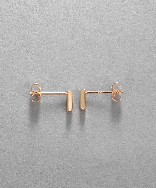 COCOSHNIK（ココシュニック） ピアス K10ホロウブリオンシェイプピアス