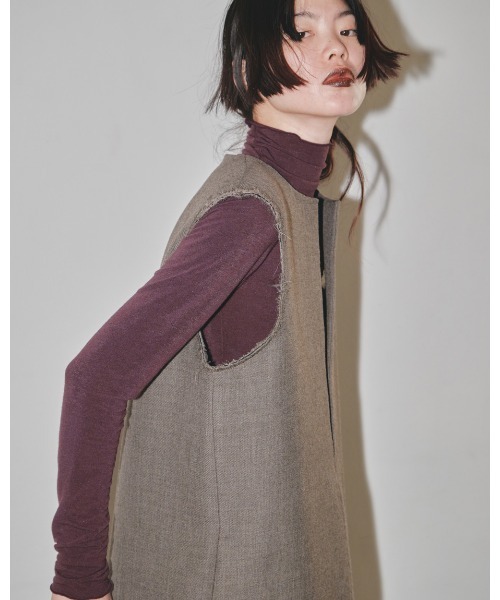 「TODAYFUL」 サロペットスカート 38inch チャコールグレー レディース_画像7