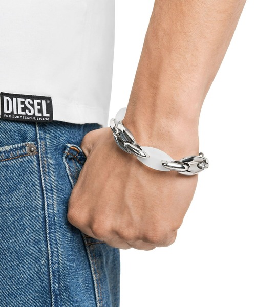 DIESEL ブレスレット ディーゼル アクセサリー メンズ シルバー