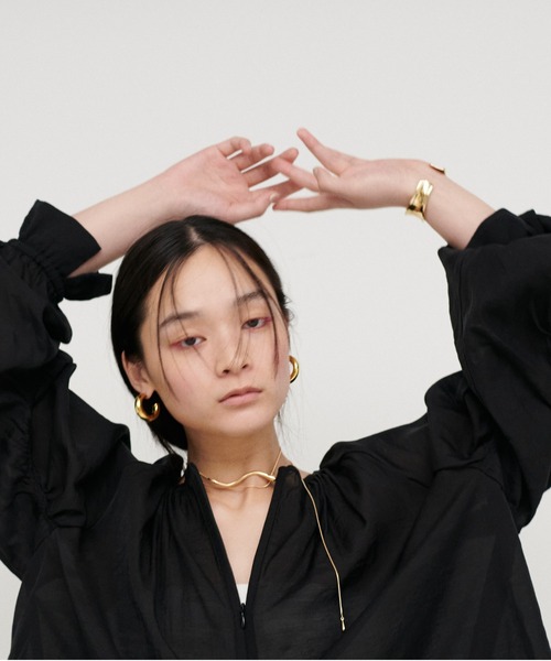 LARUTA ブラウス シャツ 「LARUTA」シアーラグランギャザー