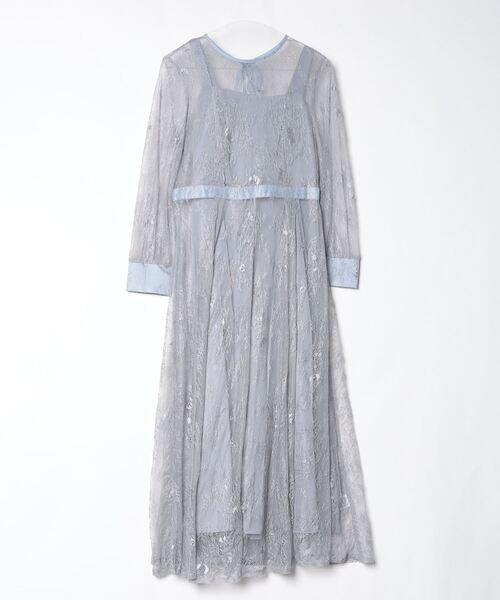 Dorry Doll」 長袖ワンピース 38 ライトグレー レディース Dorry Doll」 長袖ワンピース 38 ライトグレー レディース
