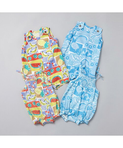 BREEZE（ブリーズ） ベビー服 ロンパース 「トロピカルベイビー」総柄