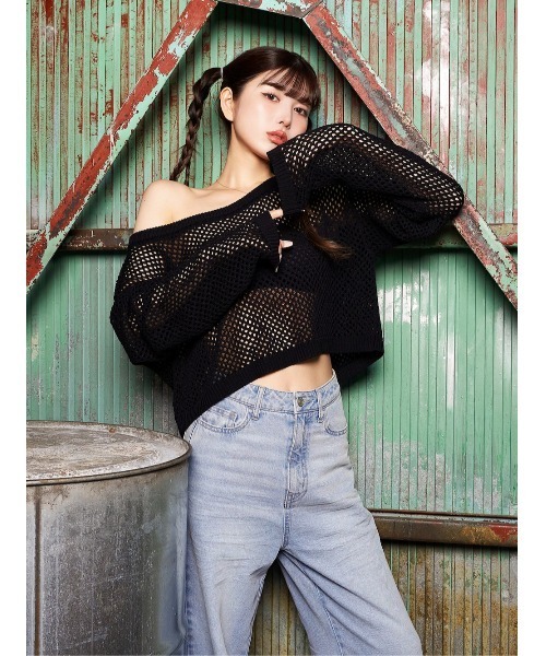 Darich（ダーリッチ） 長袖ニット FREE ブラック レディース