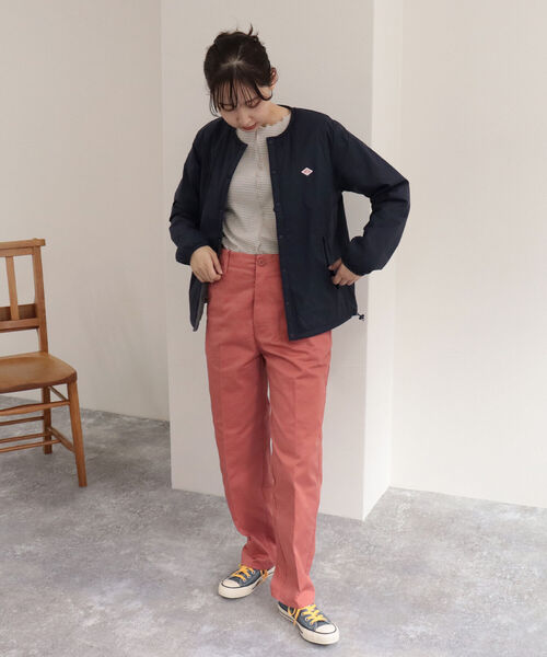 Danton（ダントン） ノーカラージャケット MEDIUM ネイビー レディース