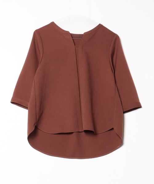 「TONAL」 7分袖ブラウス 38 レッド レディース