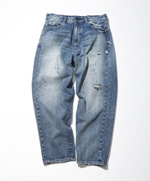 NAUTICA」 ダメージ加工デニムパンツ X-LARGE ネイビー メンズ