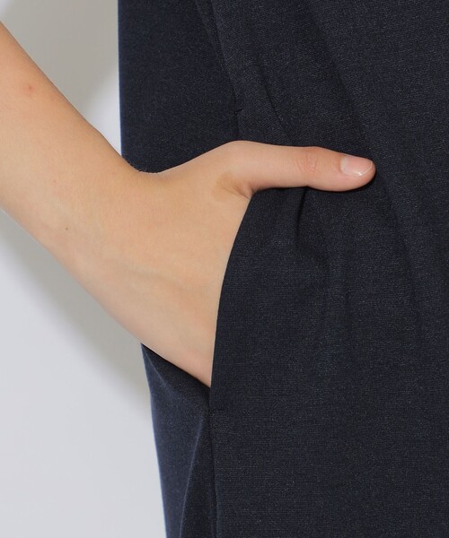 CRESTBRIDGE BLUE LABEL ノースリーブワンピース BLUE LABEL CRESTBRIDGE ワンピース サイドチェック切替
