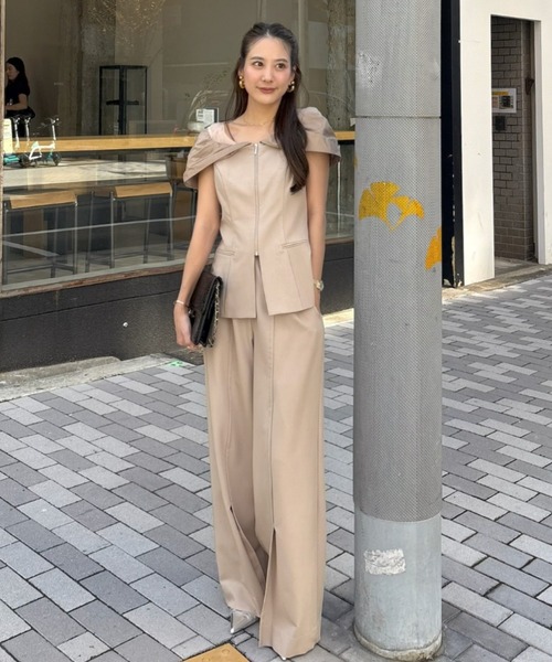 ANDRESD パンツドレス ノットシャツドッキングセットアップドレス