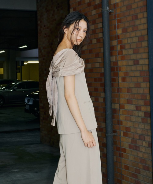 ANDRESD パンツドレス ノットシャツドッキングセットアップドレス