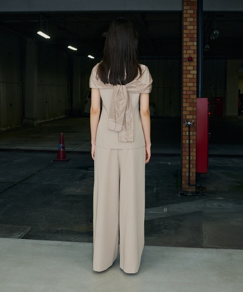 ANDRESD パンツドレス ノットシャツドッキングセットアップドレス