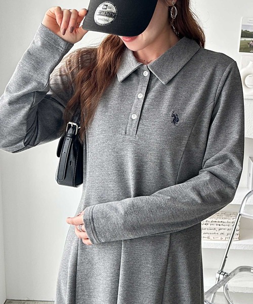 ワンピース GeeRA別注「U.S. POLO ASSN.」ポロ衿カットソーワンピース（長袖） | U.S. POLO ASSN. | 10