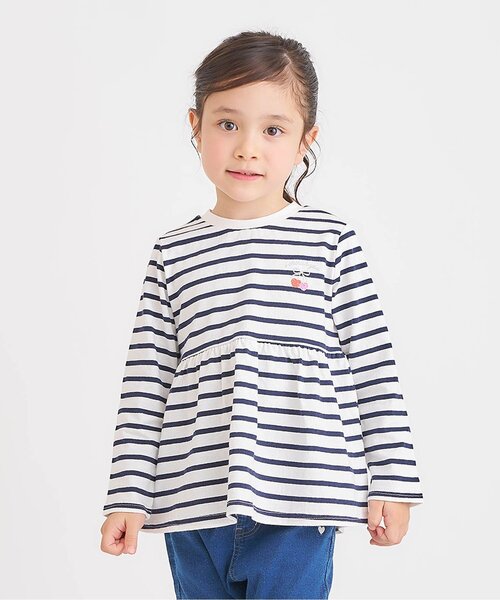 apres les cours（アプレレクール） tシャツ ペプラムフレア長袖T