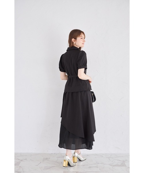 tocco closet ワンピース ベルト付きセットアップ風トレンチ