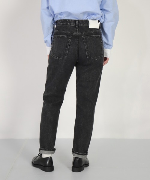 「D.M.G.」 加工デニムパンツ L ブラック レディース