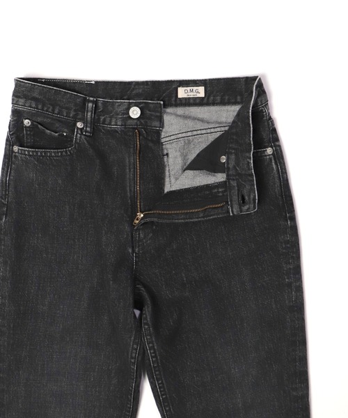 「D.M.G.」 加工デニムパンツ L ブラック レディース