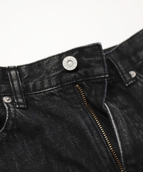「D.M.G.」 加工デニムパンツ L ブラック レディース
