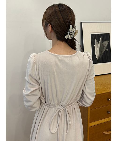 SNIDEL HOME パジャマ ルームウェア シルキーフリースワンピース