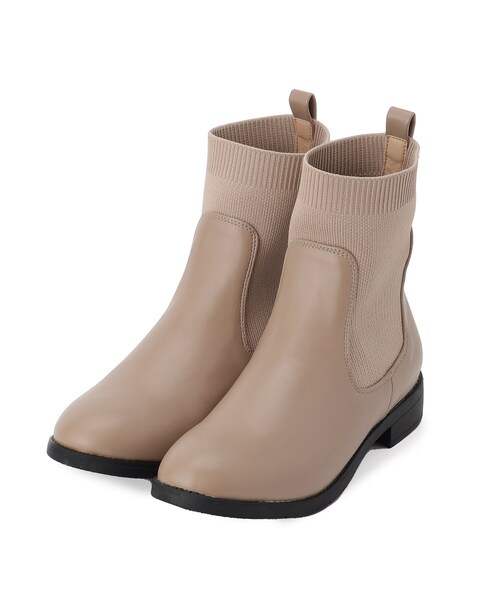 grove（グローブ） ブーツ 「人間工学/履き心地らくちん」ニットコンビ