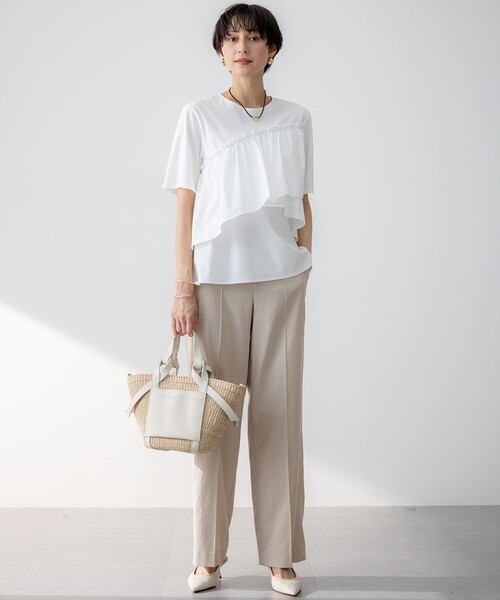 「23区」 半袖カットソー 38 ブラック レディース_画像2