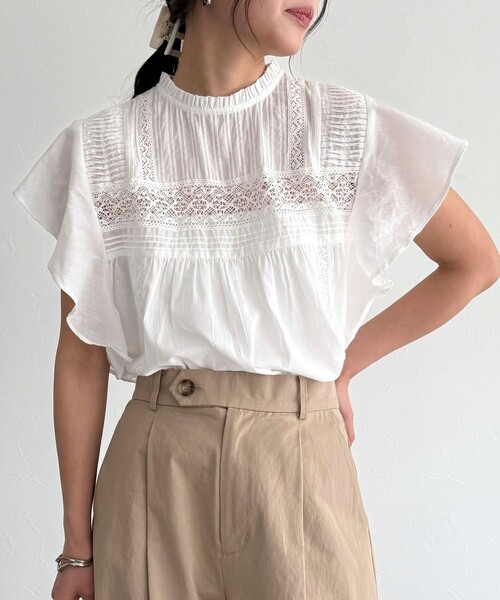 「fredy emue」 半袖ブラウス 38 ブラック レディース_画像2