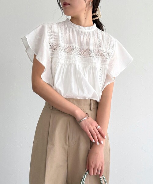 「fredy emue」 半袖ブラウス 38 ブラック レディース_画像3