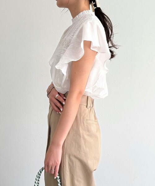 「fredy emue」 半袖ブラウス 38 ブラック レディース_画像4