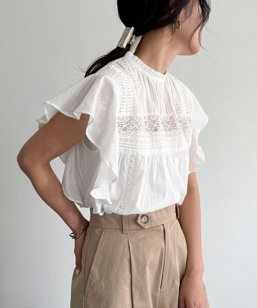 「fredy emue」 半袖ブラウス 38 ブラック レディース_画像7