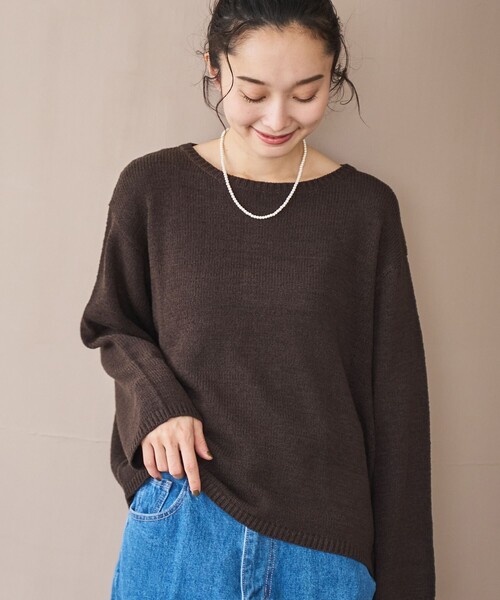 coen（コーエン） ニット セーター テープヤーンボートネックニット