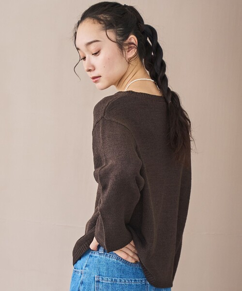 coen（コーエン） ニット セーター テープヤーンボートネックニット