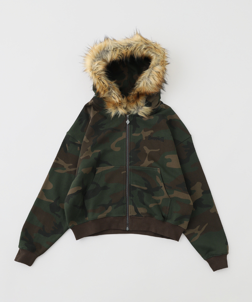 SUPPLIER（サプライヤー） パーカー FAUX FUR CROSS ZIP HOODIE メンズ