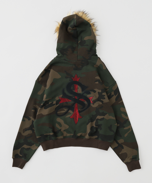 SUPPLIER（サプライヤー） パーカー FAUX FUR CROSS ZIP HOODIE メンズ