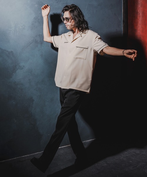 「NOISESCAPE」 半袖シャツ S サックスブルー メンズ_画像5