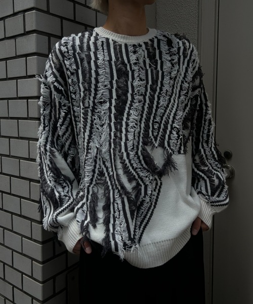 セーター ニット フリンジニットプルオーバー メンズ | CREARE -LINO- | 06
