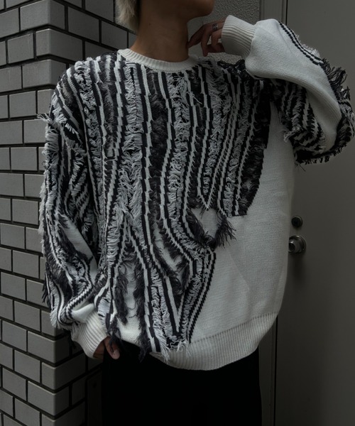 セーター ニット フリンジニットプルオーバー メンズ | CREARE -LINO- | 13
