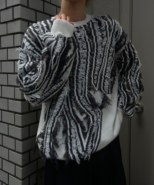 セーター ニット フリンジニットプルオーバー メンズ | CREARE -LINO- | 16