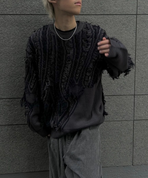 セーター ニット フリンジニットプルオーバー メンズ | CREARE -LINO- | 10