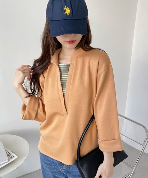 「Eclat one」 7分袖カットソー FREE オフホワイト レディース_画像2