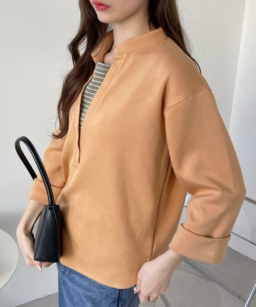 「Eclat one」 7分袖カットソー FREE オフホワイト レディース_画像5