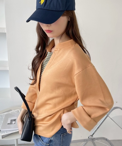 「Eclat one」 7分袖カットソー FREE オフホワイト レディース_画像6