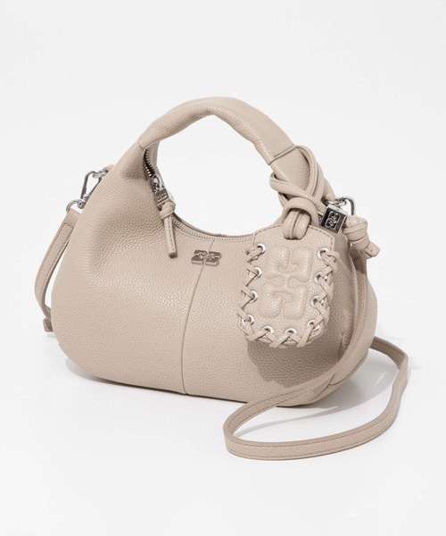GANNI（ガニー） ハンドバッグ GANNI Hobo Mini Grained ホーボー ミニ