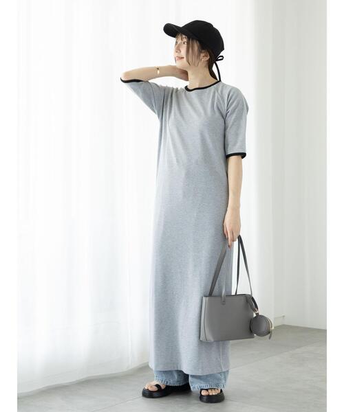 「Te chichi TERRASSE」 半袖ワンピース F ブラック レディース_画像5