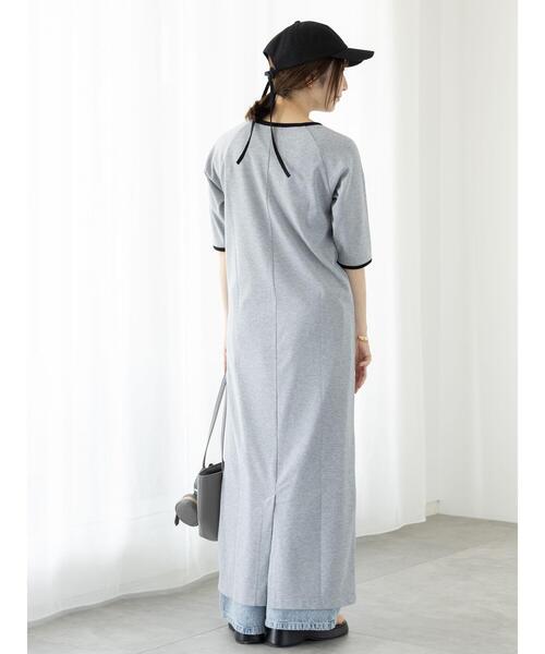 「Te chichi TERRASSE」 半袖ワンピース F ブラック レディース_画像6