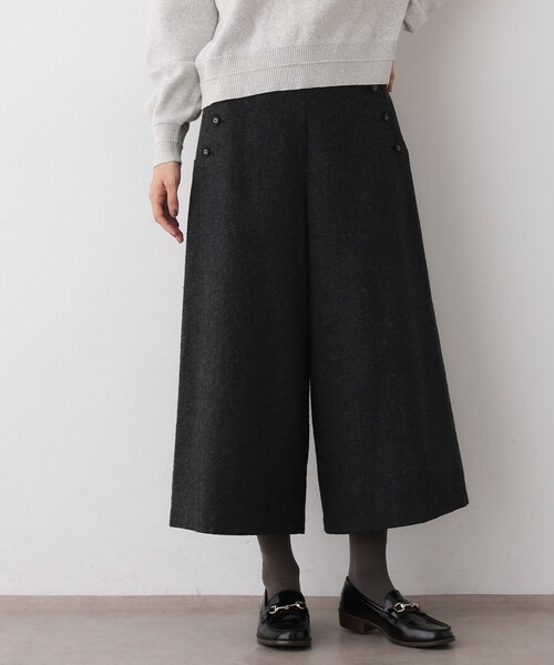 Dessin（デッサン） パンツ 「洗える/後ろゴム」ツイードマリン