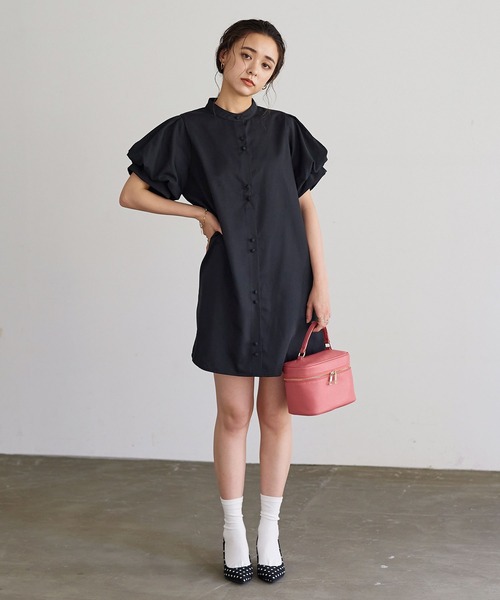 「KOBE LETTUCE」 半袖ワンピース FREE ネイビー レディース_画像3