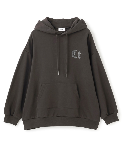 LOVETOXIC パーカー 「LTXC」バックラインストーンルーズプルパーカー