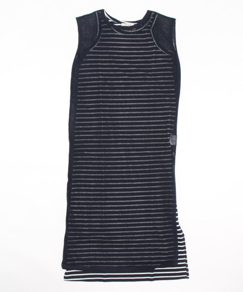 「DouDou」 「ANDSEARCH」ニットワンピース FREE ネイビー レディース_画像2