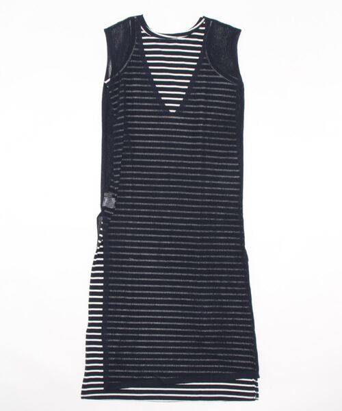 「DouDou」 「ANDSEARCH」ニットワンピース FREE ネイビー レディース_画像3