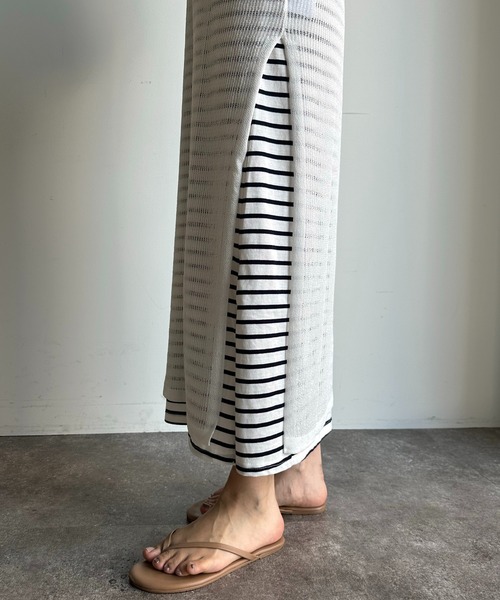 「DouDou」 「ANDSEARCH」ニットワンピース FREE ネイビー レディース_画像5