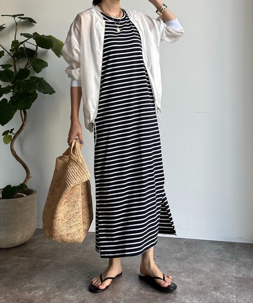 「DouDou」 「ANDSEARCH」ニットワンピース FREE ネイビー レディース_画像6