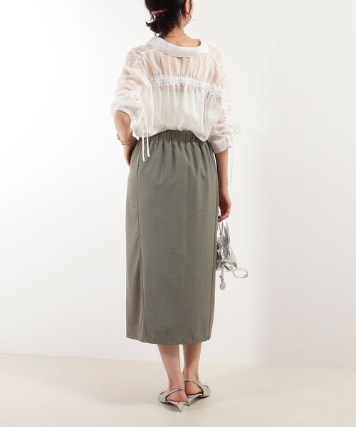 「NOLLEY'S LIGHT」 半袖シャツ 38 サックスブルー レディース_画像4